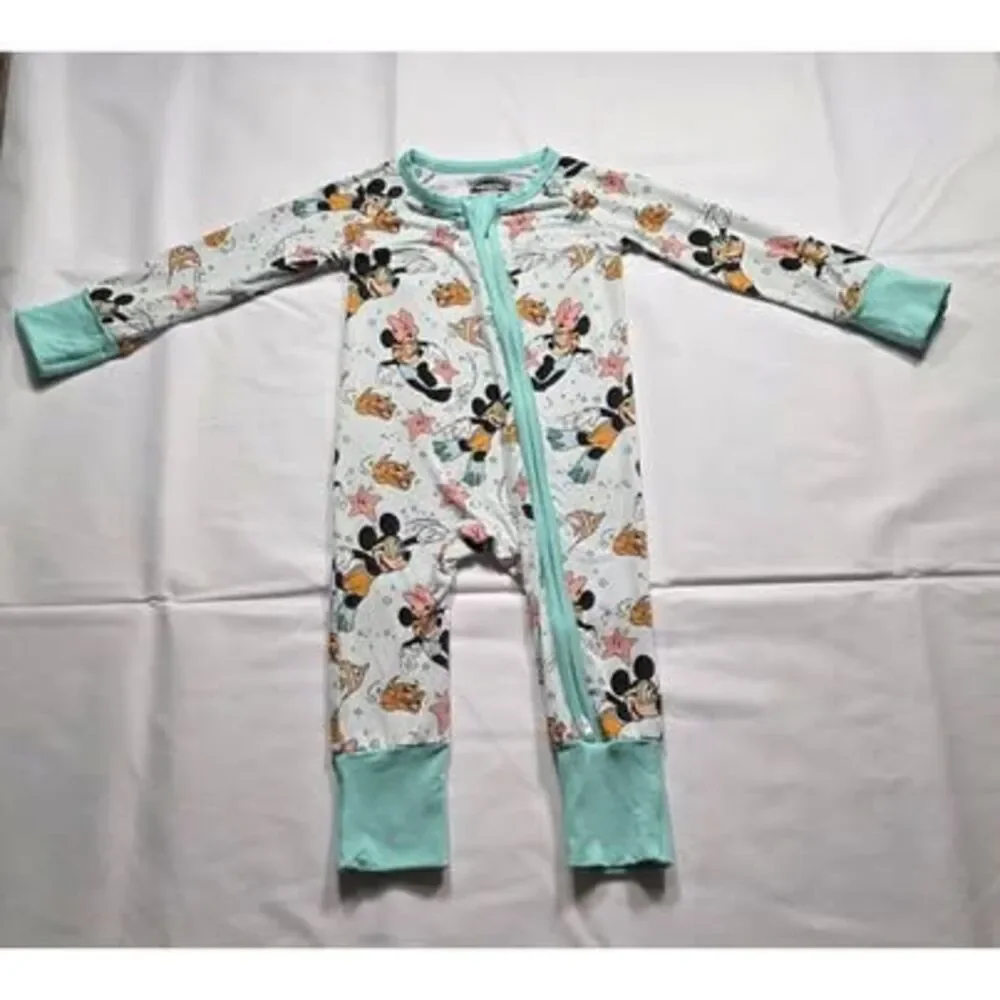 Bamboo Baby Sleepwear Bundle 3 Pc Mickey Sage Dino 6-24M